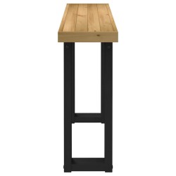 Table console NOAIN pieds en forme de U 120x30x75 cm massif pin 616977616977
