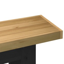 Table console NOAIN pieds en forme de U 120x30x75 cm massif pin 616977616977