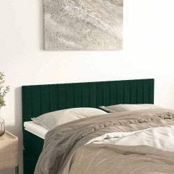 Têtes de lit Vert foncé 144x5x78/88 cm Velours 616981616981