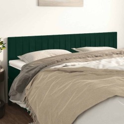 Têtes de lit Vert foncé 180x5x78/88 cm Velours 616984616984