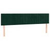 Têtes de lit Vert foncé 180x5x78/88 cm Velours 616984616984