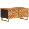 Table basse marron et noir 80x50x40 cm bois de massif manguier 616985616985