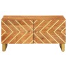 Table basse marron et noir 80x50x40 cm bois de massif manguier 616985616985