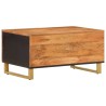 Table basse marron et noir 80x50x40 cm bois de massif manguier 616985616985