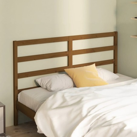 Tête de lit Marron miel 126x4x100 cm Bois massif de pin 616986616986