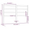 Tête de lit Marron miel 126x4x100 cm Bois massif de pin 616986616986