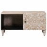 Table basse Blanc 80 x 50 x 40 cm Bois de mangue massif 616990616990
