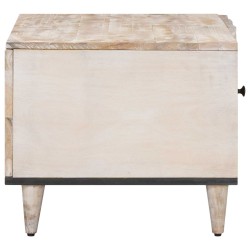 Table basse Blanc 80 x 50 x 40 cm Bois de mangue massif 616990616990
