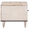 Table basse Blanc 80 x 50 x 40 cm Bois de mangue massif 616990616990