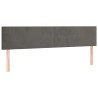 Tête de lit à LED Gris foncé 200x5x78/88 cm Velours 616993616993
