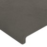 Tête de lit à LED Gris foncé 200x5x78/88 cm Velours 616993616993