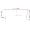 Tête de lit à LED Gris foncé 200x5x78/88 cm Velours 616993616993