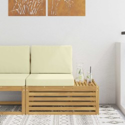 Unités de sofa sectionnel d'extérieur Blanc et crème 617000617000