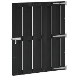 Porte de Jardin 100 x 112 cm WPC et Aluminium Noir 617004617004