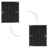 Porte de Jardin 100 x 112 cm WPC et Aluminium Noir 617004617004