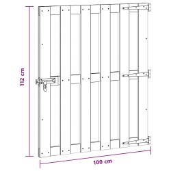 Porte de Jardin 100 x 112 cm WPC et Aluminium Noir 617004617004