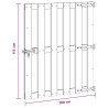 Porte de Jardin 100 x 112 cm WPC et Aluminium Noir 617004617004