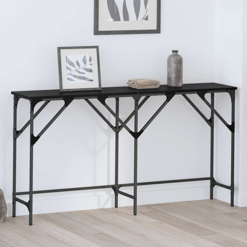 Table console Chêne noir 140 x 29 x 75 cm Bois d'ingénierie 617007617007