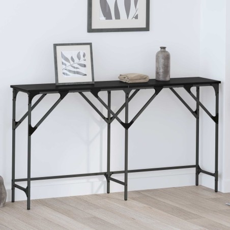Table console Chêne noir 140 x 29 x 75 cm Bois d'ingénierie 617007617007