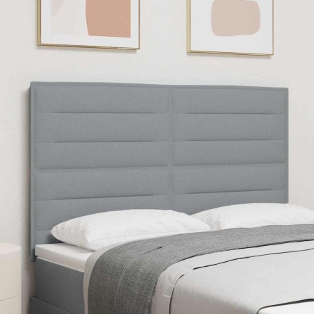 Tête de lit LED avec bandes LED Gris clair 144 cm tissu 617010617010