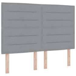 Tête de lit LED avec bandes LED Gris clair 144 cm tissu 617010617010