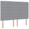 Tête de lit LED avec bandes LED Gris clair 144 cm tissu 617010617010