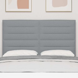 Tête de lit LED avec bandes LED Gris clair 144 cm tissu 617010617010