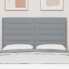 Tête de lit LED avec bandes LED Gris clair 144 cm tissu 617010617010