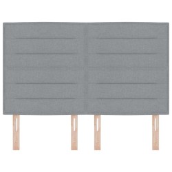 Tête de lit LED avec bandes LED Gris clair 144 cm tissu 617010617010