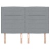 Tête de lit LED avec bandes LED Gris clair 144 cm tissu 617010617010