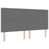 Tête de lit LED Gris clair 200 cm Tissu en velours côtelé 617013617013