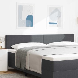 Tête de lit LED Gris foncé 200 cm Tissu en velours côtelé 617014617014
