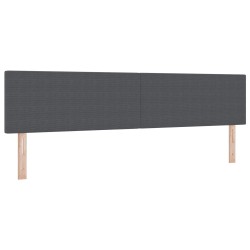 Tête de lit LED Gris foncé 200 cm Tissu en velours côtelé 617014617014