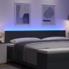 Tête de lit LED Gris foncé 200 cm Tissu en velours côtelé 617014617014