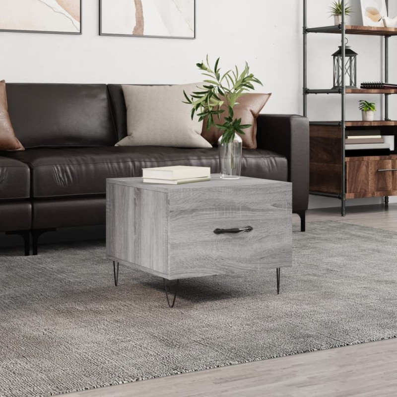 Table basse Sonoma gris 50x50x40 cm Bois d'ingénierie 617017617017