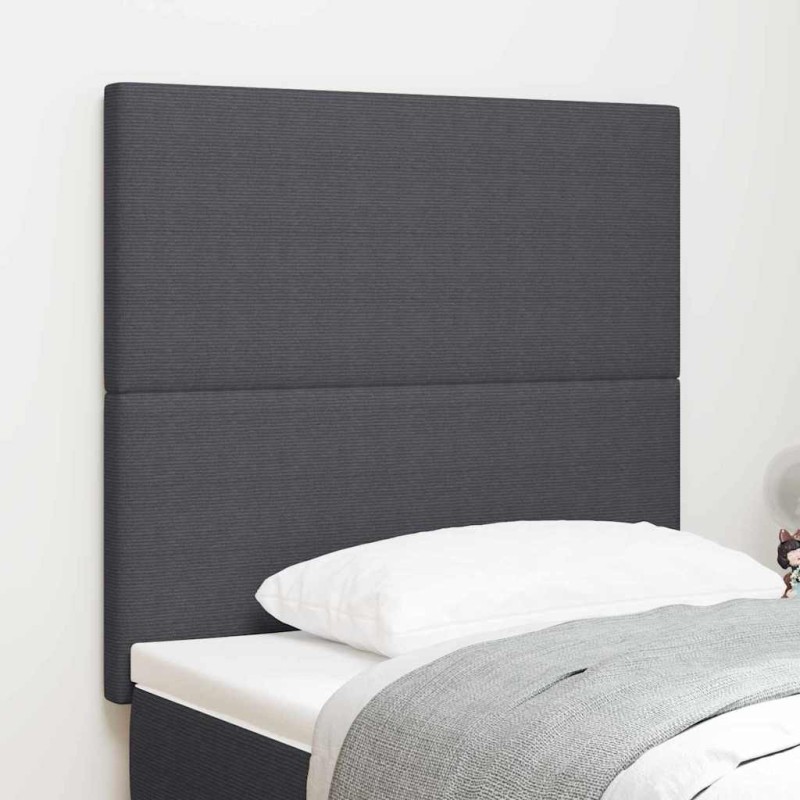 Tête de lit LED Gris foncé 100 cm Tissu en velours côtelé 617018617018