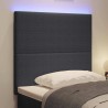 Tête de lit LED Gris foncé 100 cm Tissu en velours côtelé 617018617018