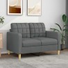 Canapé à 2 places Gris foncé 120 cm Tissu 617020617020