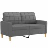Canapé à 2 places Gris foncé 120 cm Tissu 617020617020
