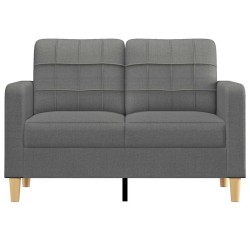 Canapé à 2 places Gris foncé 120 cm Tissu 617020617020