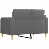 Canapé à 2 places Gris foncé 120 cm Tissu 617020617020