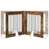 Porte de chien pliable avec supports 6 pcs Chêne fumé 482 cm 617025617025