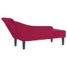 Chaise longue avec coussins rouge bordeaux velours 617028617028