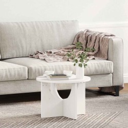 Table basse Blanc 50 x 50 x 35 cm Bois massif en pin 617029617029