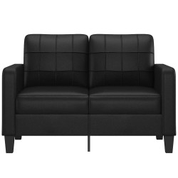 Canapé à 2 places Noir 120 cm Similicuir 617031617031