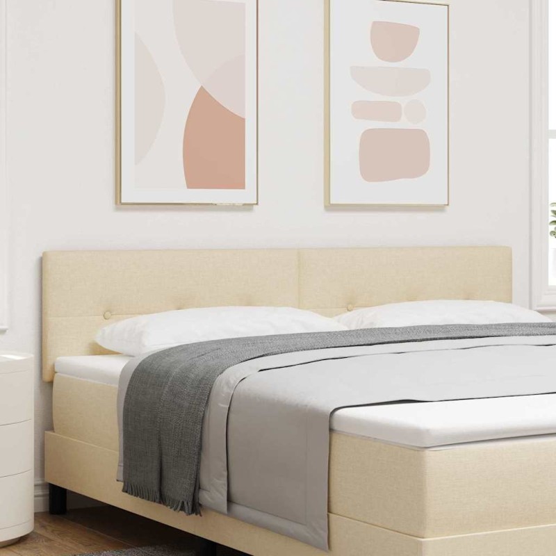 Tête de lit réglable en hauteur Crème 180 cm tissu 617036617036