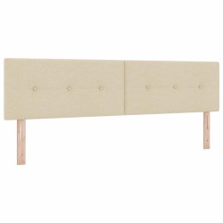 Tête de lit réglable en hauteur Crème 180 cm tissu 617036617036