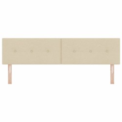 Tête de lit réglable en hauteur Crème 180 cm tissu 617036617036