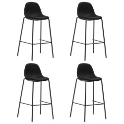 Chaises de bar lot de 4 noir tissu 617039617039
