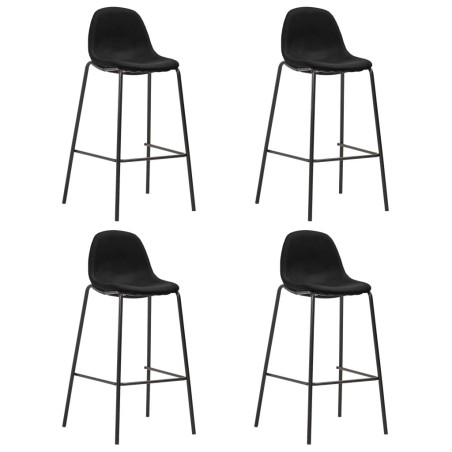 Chaises de bar lot de 4 noir tissu 617039617039